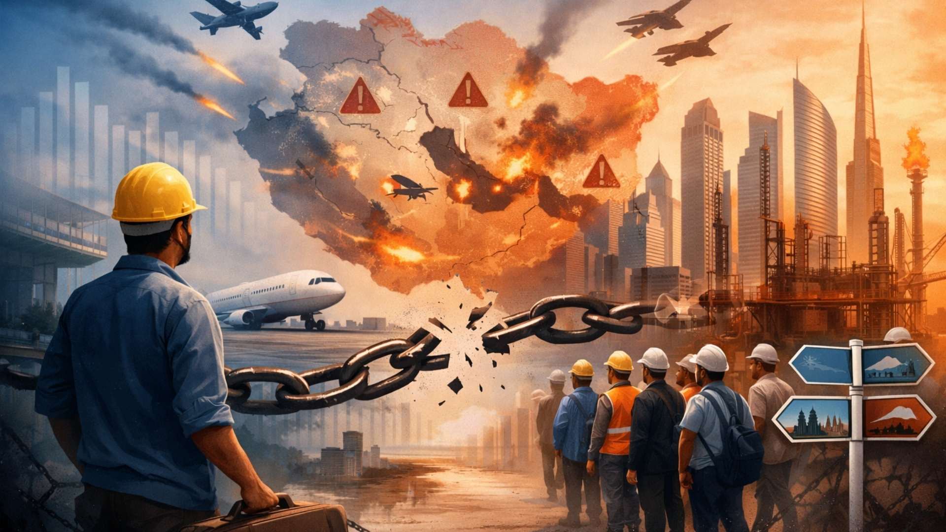 West Asia Conflict Disrupts Indian Gulf Migration