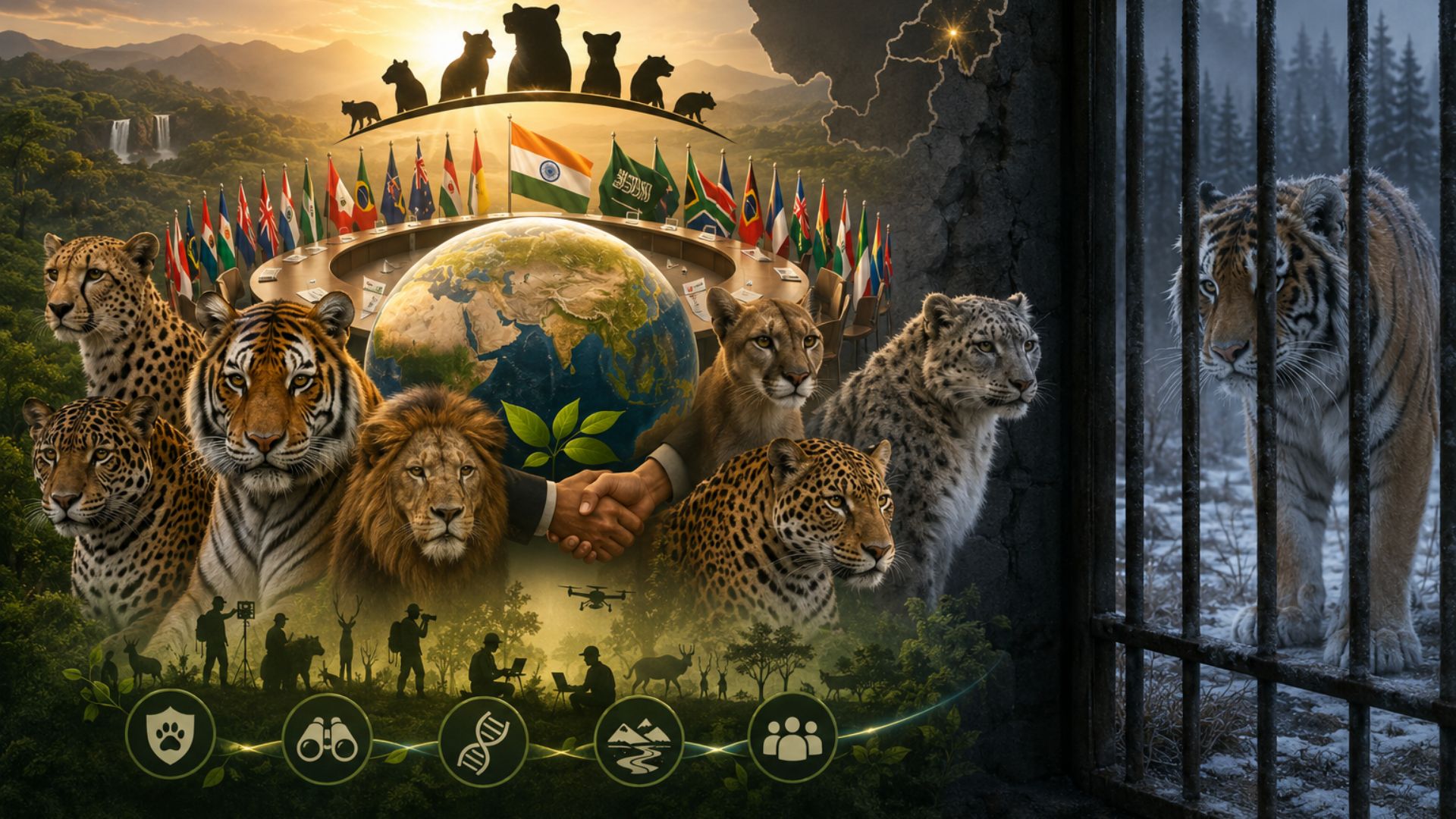 GS3 → Environment & Bio-diversity International Big Cat Alliance (IBCA): India's Conservation Diplomacy May 12, 2026 •The Hindu •3 mins read